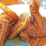 Chili Pepper Chicken and Waffles at Post & Beam in Los Angeles